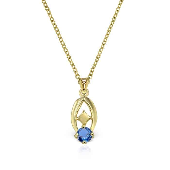 Pandantiv aur 14kt cu zirconia diverse culori P 149S