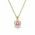 Pandantiv inima aur 14kt cu zirconia diverse culori P 148S