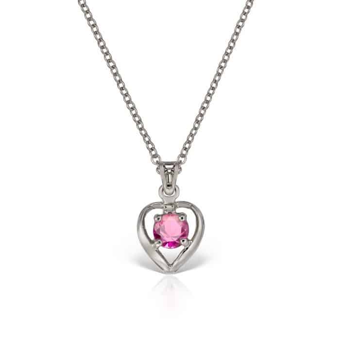 Pandantiv inima aur 14kt cu zirconia diverse culori P 148S