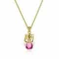Pandantiv aur 14kt cu zirconia diverse culori P 149S