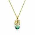Pandantiv aur 14kt cu zirconia diverse culori P 149S