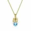Pandantiv aur 14kt cu zirconia diverse culori P 149S