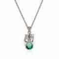 Pandantiv aur 14kt cu zirconia diverse culori P 149S