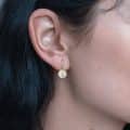 Cercei aur damă cu zirconii, 14 kt, C 339S