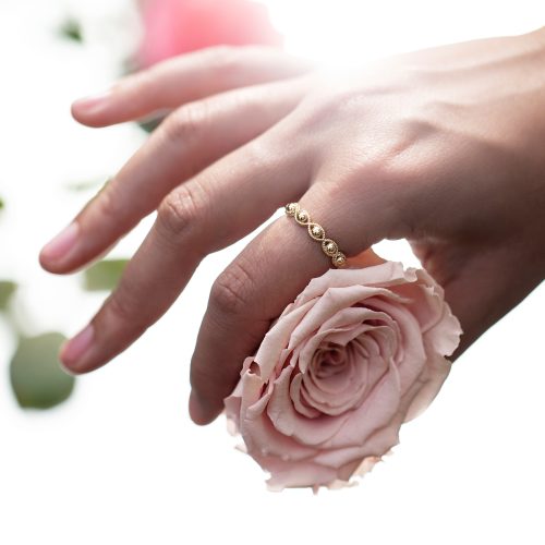 Inel aur galben 14 kt, model IPI 059